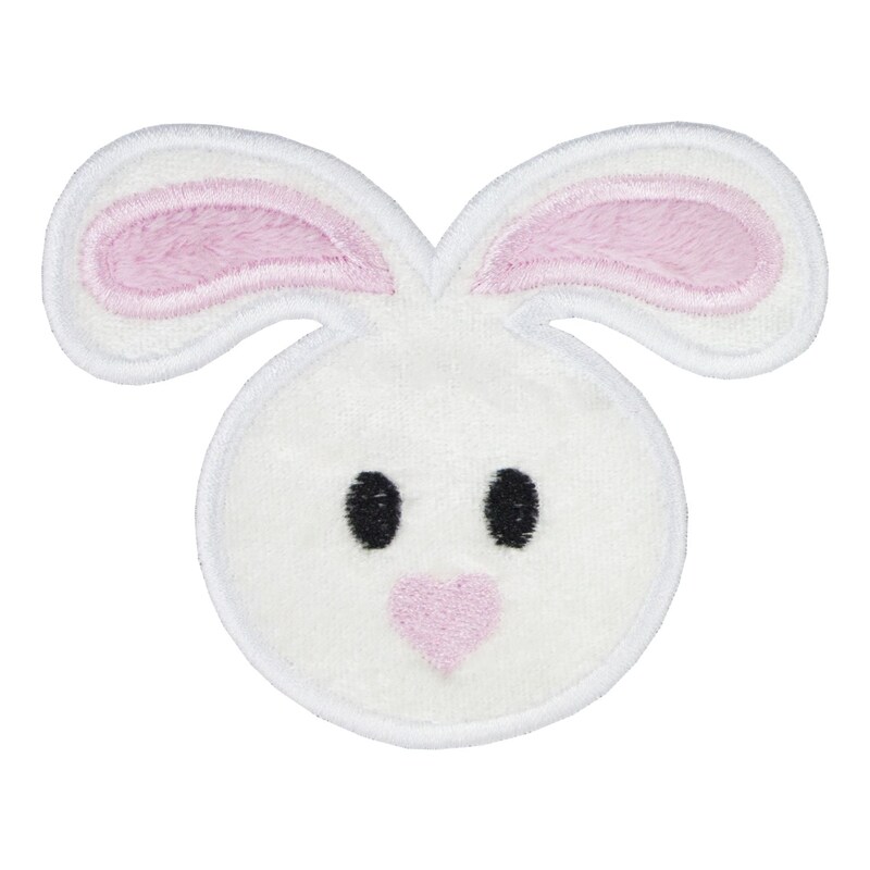 Bunny Love Sew or Iron on Embroidered Patch